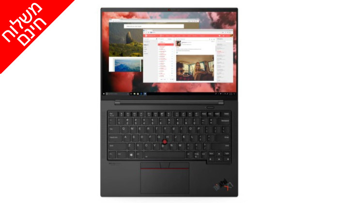 5 מחשב נייד חדש Lenovo דגם ThinkPad X1 Carbon עם מסך מגע "14, זיכרון 16GB ומעבד i7