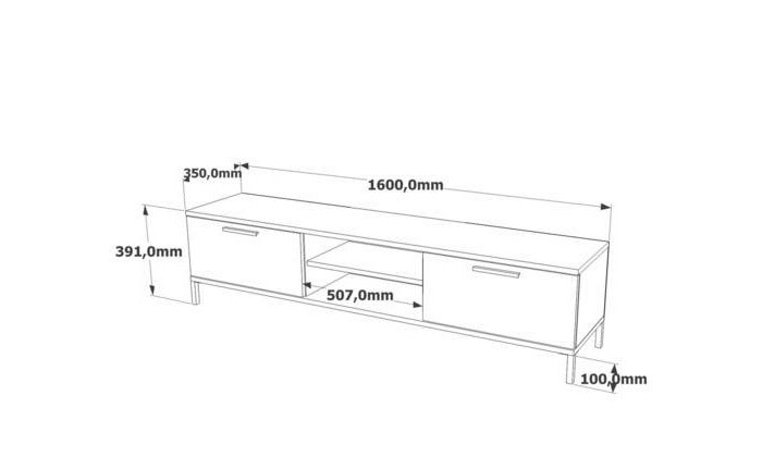 6 שולחן סלון או מזנון טלוויזיה 160 ס"מ RAMOS