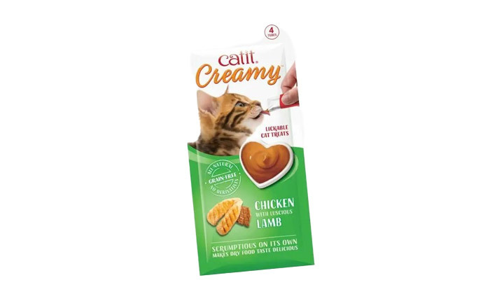6 אניפט: מארז ​12/24 מעדנים לחתול Catit Creamy - טעמים לבחירה