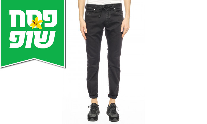 5 ג'ינס לגברים DIESEL דגם JOGGJEANS THOMMER - שחור