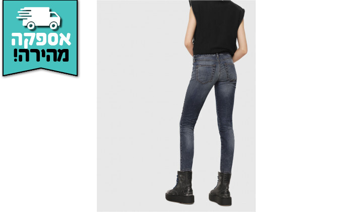 3 מכנסי ג'ינס לנשים DIESEL דגם GRACEY-NE בצבע אפור