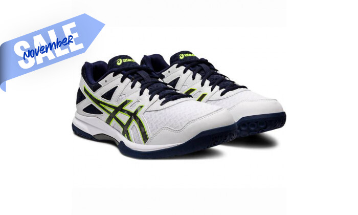 4 נעלי ספורט לגברים Asics דגם Gel Task 2 בצבע לבן-כחול