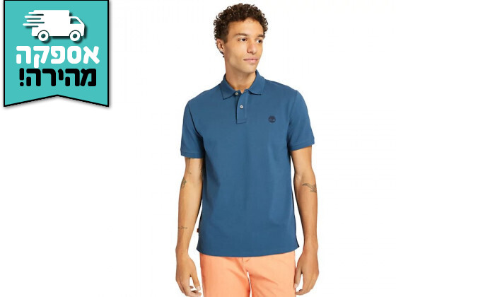 6 חולצת פולו לגבר Timberland דגם SS Mr Polo Reg - כחול