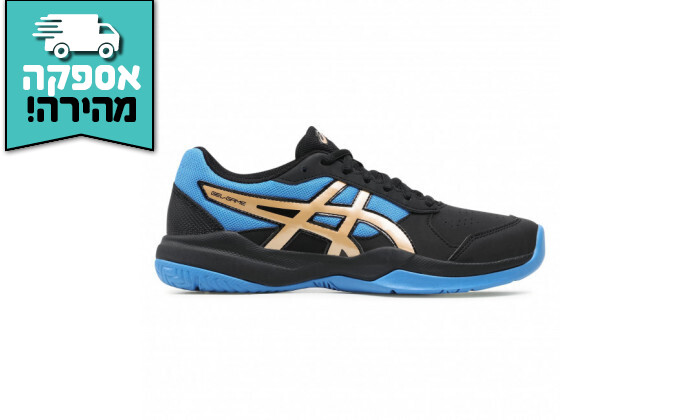 1 נעלי טניס לילדים אסיקס Asics , דגם GEL-GAME 7 GS בצבע שחור-כחול