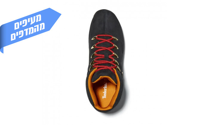 4 מגפיים לגברים Timberland דגם Euro Sprint Hiker - שחור-אדום