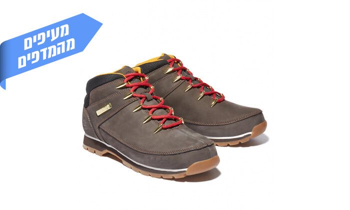 4 מגפיים לגברים Timberland דגם Euro Sprint Hiker - חאקי