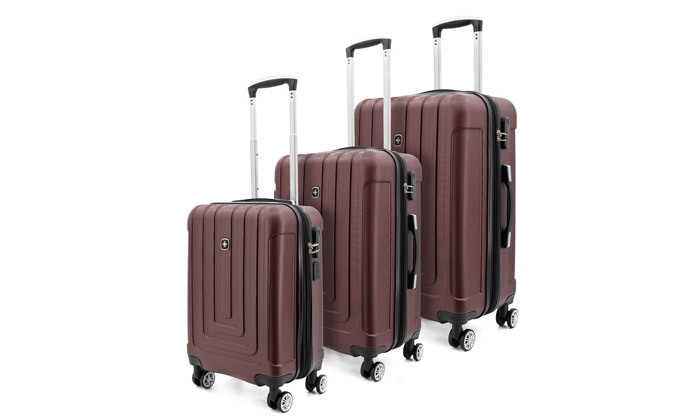 4 סט מזוודות קשיחות 20, 24 ו-28 אינץ'  METRO BRIEF, דגם EVEREST