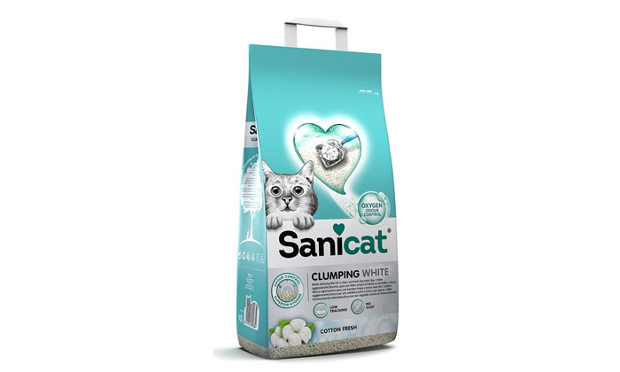 3 אניפט: 5 שקי חול חתולים מתגבש (סה"כ 100 ליטר) Sanicat בריח כותנה