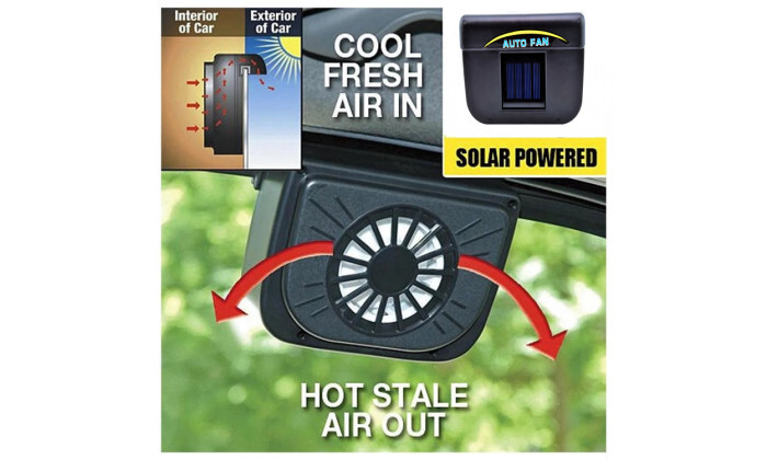 3 מאוורר סולארי AUTO FAN להורדת טמפרטורה ברכב חונה