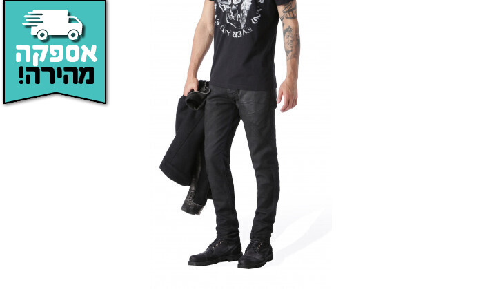5 ג'ינס לגבר דיזל DIESEL דגם TEPPHAR אורך 30 - שחור