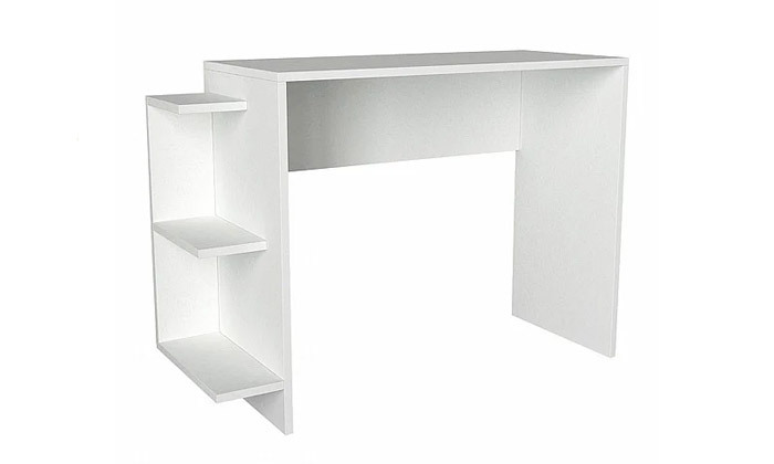 5 שולחן מחשב Twins Design, דגם Marlinda ​​​​​​​צבע לבן