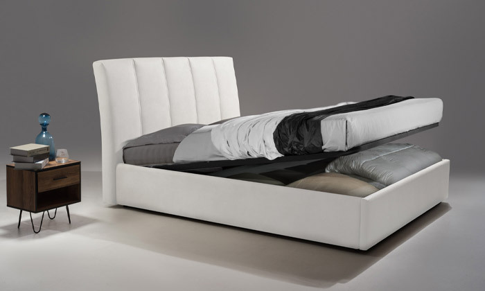 3 מיטה זוגית עם ארגז מצעים HOME DECOR ואופציה למזרן - מידות לבחירה