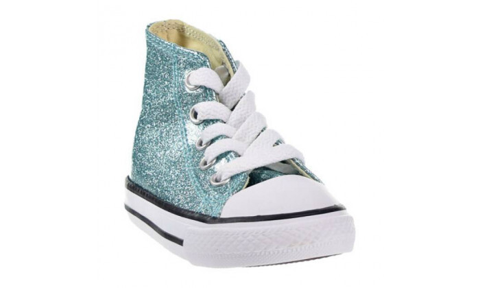 5 נעלי סניקרס אולסטאר ALL STAR לפעוטות CONVERSE בצבע טורקיז מנצנץ