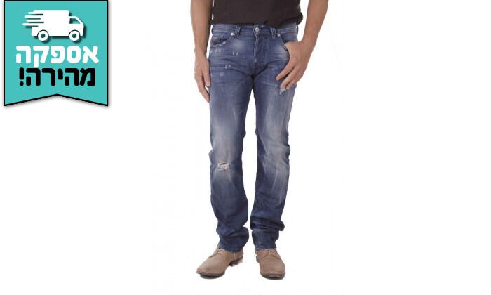 5 ג'ינס לגבר דיזל DIESEL דגם SAFADO-R אורך 30 - כחול