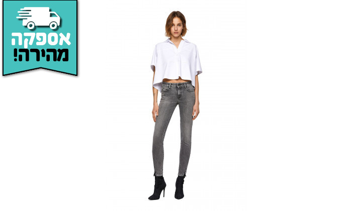 4 ג'ינס לנשים דיזל DIESEL דגם D-Jevel אורך 32 - אפור