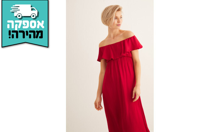 5 שמלת סאטן מידי Women'secret בצבע אדום