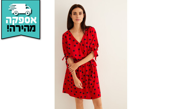 5 שמלה קצרה לנשים Women'secret בצבע אדום