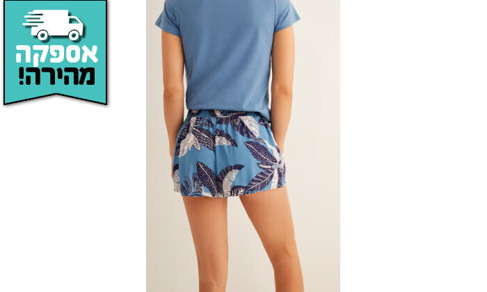 3 מכנסי פיג'מה קצרים לנשים Women'secret בצבע כחול