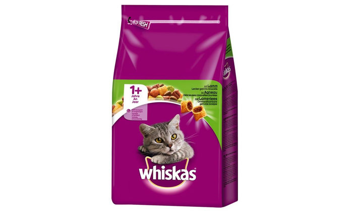 4 מארז חיסכון: 2 שקי מזון חתולים Whiskas במשקל 14 ק"ג - טעמים לבחירה