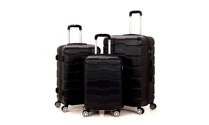 9 סט 3 מזוודות קשיחות 20, 24 ו-28 אינץ' MCS - צבעים לבחירה