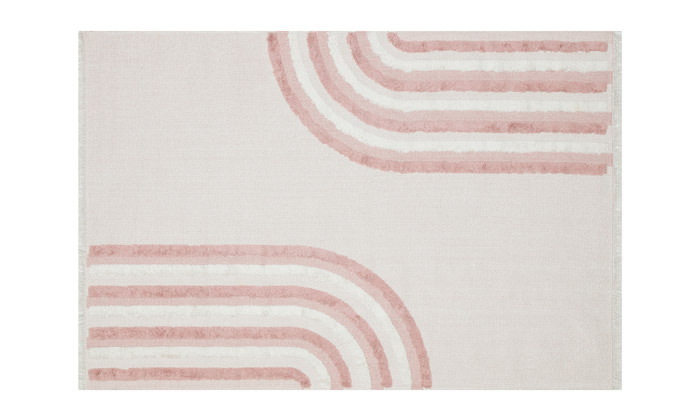 7 שטיח מלבני עם דוגמה גיאומטרית - צבע ומידות לבחירה