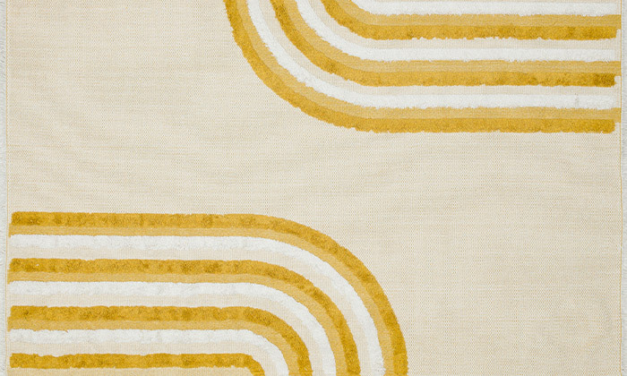 5 שטיח מלבני עם דוגמה גיאומטרית - צבע ומידות לבחירה