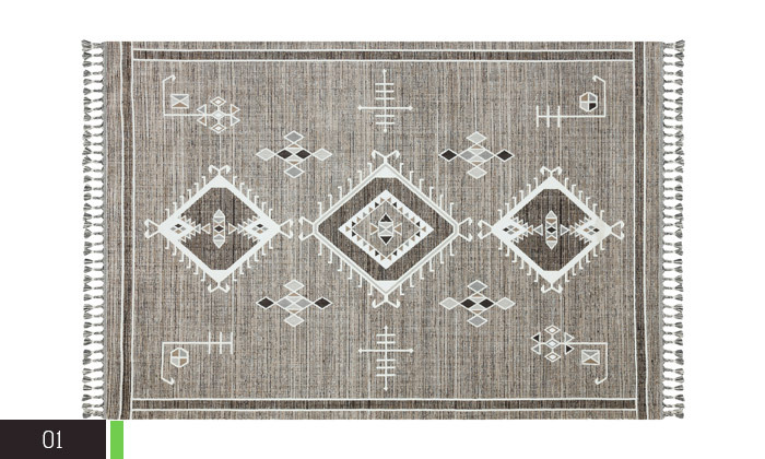 3 שטיח מלבני בסגנון אותנטי - דגם ומידות לבחירה