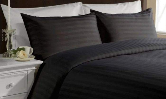 4 סט מצעים למיטה זוגית דגם בומבי - צבעים לבחירה