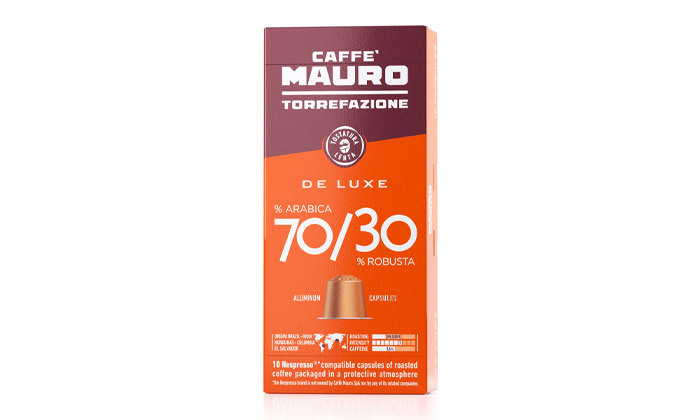 5 מארז 100/200 קפסולות קפה תואמות נספרסו MAURO - סוגים לבחירה