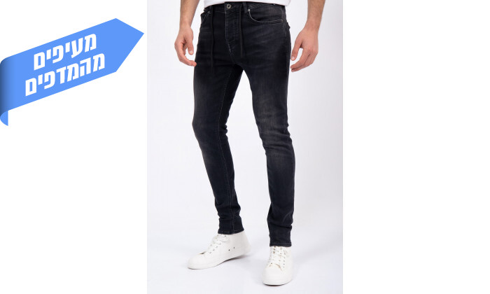 5 מכנסי ג'ינס לגברים נאוטיקה Nautica בצבע שחור