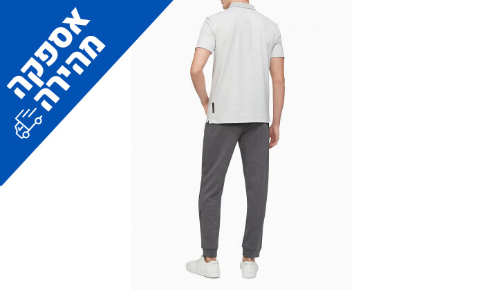 3 חולצת פולו לגבר Calvin Klein דגם Move 365 Pique - אפור בהיר