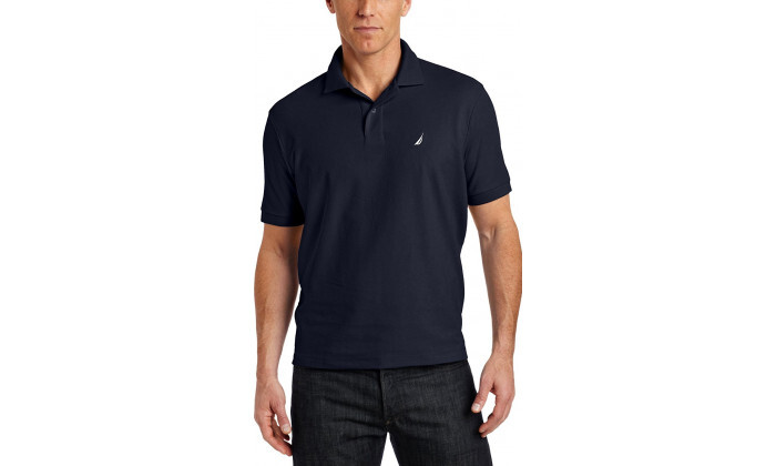 7 חולצת פולו לגברים נאוטיקה Nautica גזרה CLASSIC FIT בצבע שחור