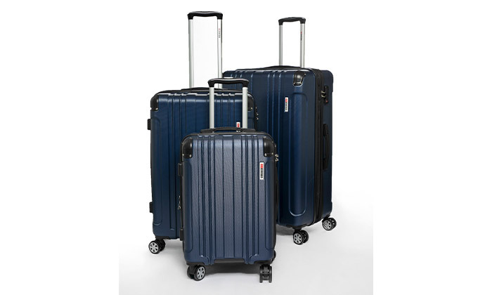 5 3 מזוודות קשיחות 20, 26 ו-30 אינץ' GO LUGGAGE - צבע לבחירה