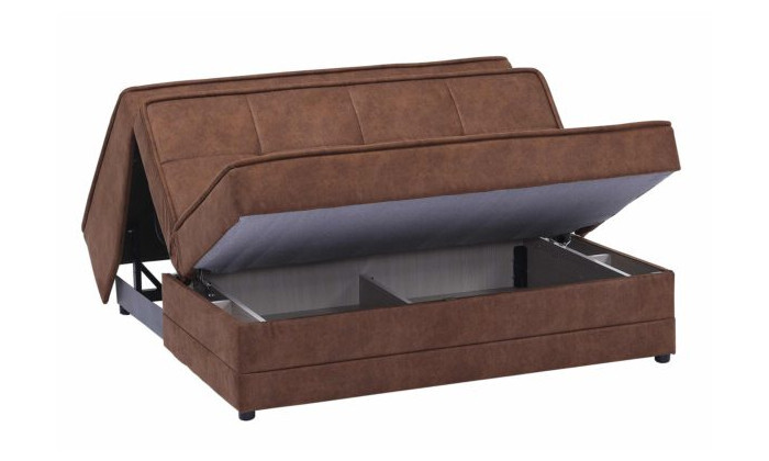 3 ספה נפתחת למיטה עם זוג כריות LEONARDO דגם דלהי - צבע לבחירה