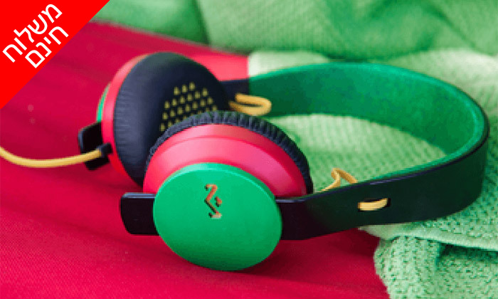 6 אוזניות קשת חוטיות מארלי MARLEY דגם ON EAR REBEL - צבעים לבחירה