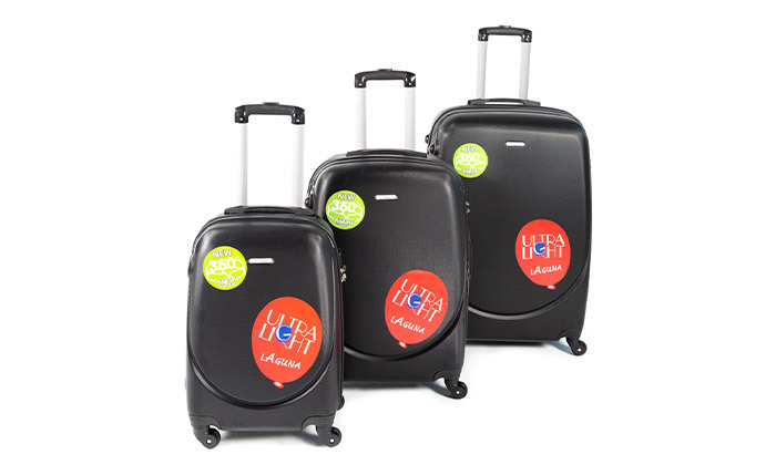 7 3 מזוודות קשיחות 20, 24 ו-28 אינץ' דגם Laguna - צבעים לבחירה