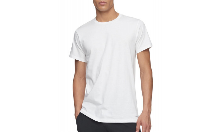 3 מארז 3 חולצות טי שירט לגברים CALVIN KLEIN בצבע לבן