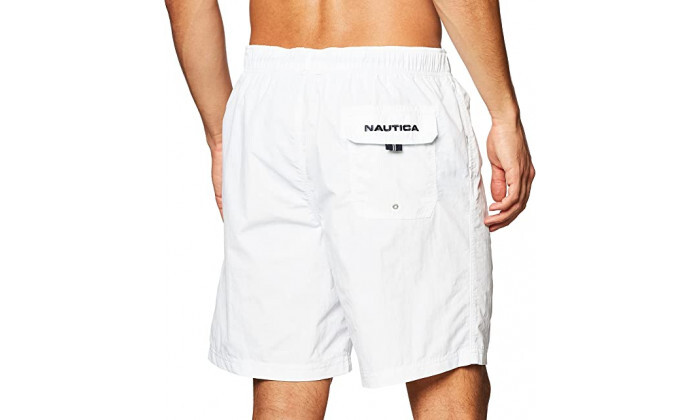 3 מכנסי בגד ים לגברים NAUTICA דגם "8 SIGNATURE - לבן