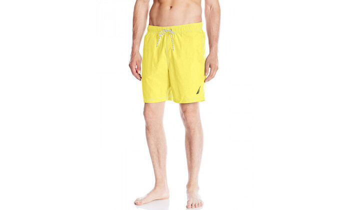 4 מכנסי בגד ים לגברים NAUTICA דגם "8 SIGNATURE - צהוב