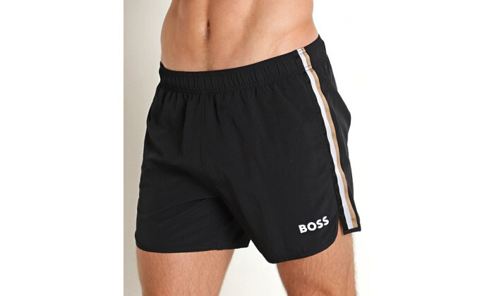 4 מכנסי בגד ים לגברים הוגו בוס HUGO BOSS - שחור