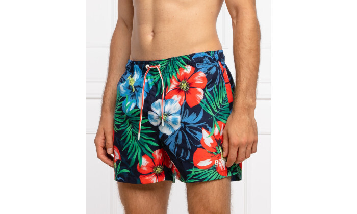 4 מכנסי בגד ים לגבר הוגו בוס HUGO BOSS דגם Piranha - פרחוני