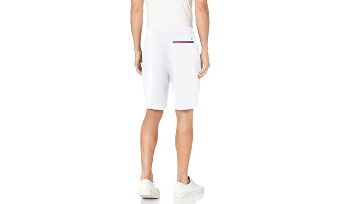 3 מכנסי שורט לגברים Tommy Hilfiger דגם Solid Fleece בצבע לבן