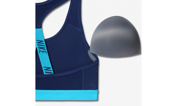 6 חזיית ספורט לנשים נייקי NIKE דגם Classic Logo Read - כחול