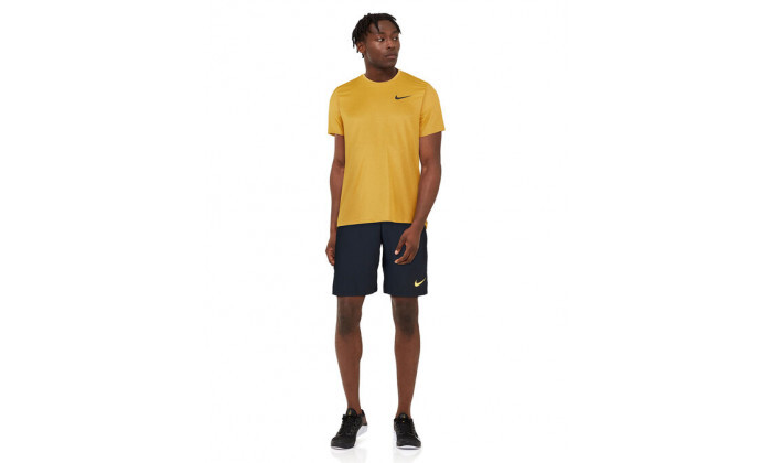 4 חולצת אימון נייקי NIKE לגבר דגם Dri-FIT Miler בצבע צהוב