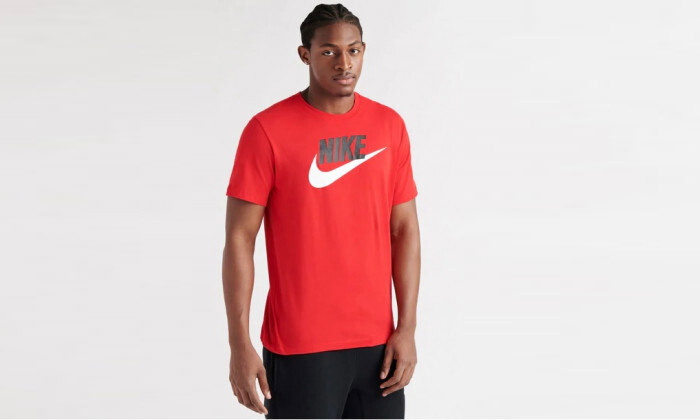 4 חולצת טי שירט לגברים נייקי NIKE דגם Icon Futura בצבע אדום