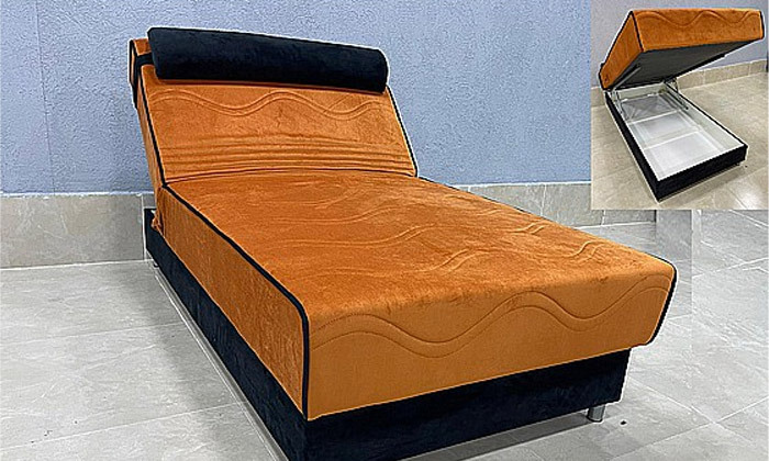 7 מיטה ברוחב 100 ס"מ מתכווננת עם ארגז מצעים OR design דגם רוסו