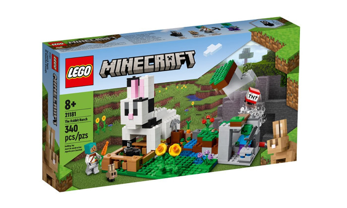 3 לגו מיינקראפט LEGO MINECRAFT: חוות הארנב 21181
