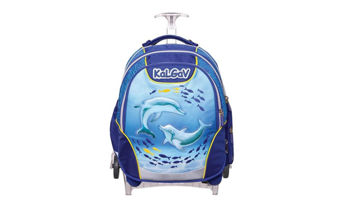 3 תיק טרולי קל גב לבית הספר, דגם X Bag Trolley דולפינים רויאל