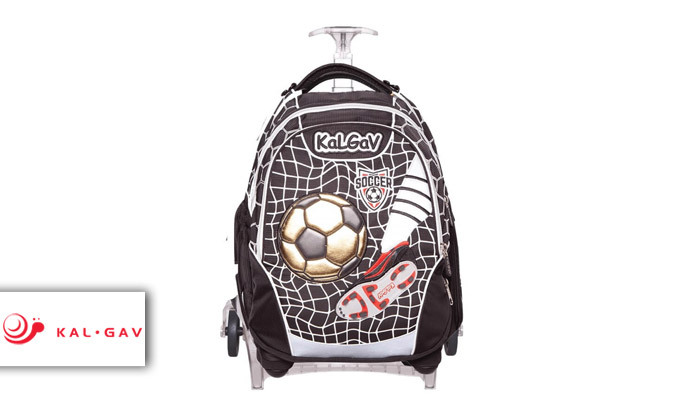 1 תיק טרולי קל גב לבית הספר, דגם X Bag Trolley כדורגל שחור 