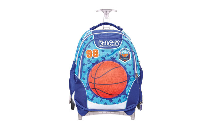 3 תיק טרולי קל גב לבית הספר, דגם X Bag Trolley כדורסל